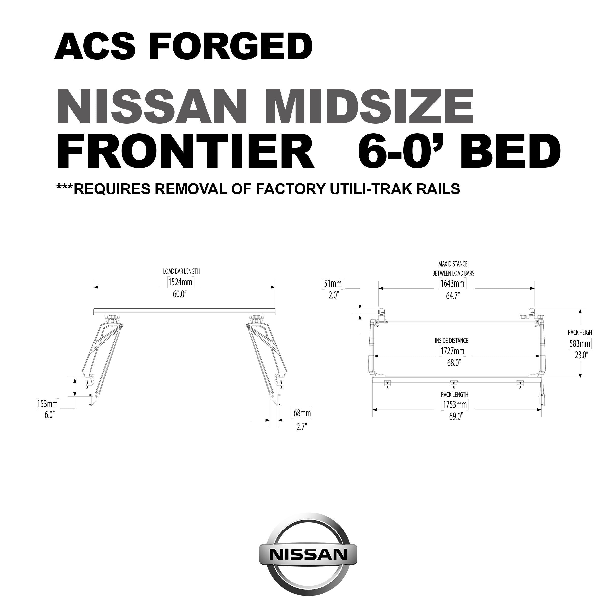 '05-23 Nissan Frontier-ACS Forged Bed Accessories Leitner Designs design