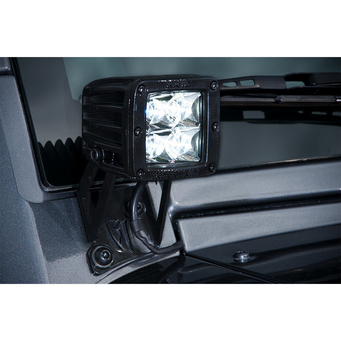 '07-17 Jeep JK D-Series A-Pillar Mount Kit Lighting Rigid Industries display
