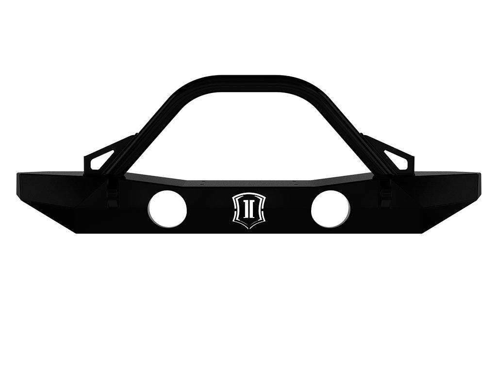 07-18 Jeep JK Pro Series Mid-Width Front Bumper W/ Bars & Tabs Impact Series Off-Road Armor (front view)