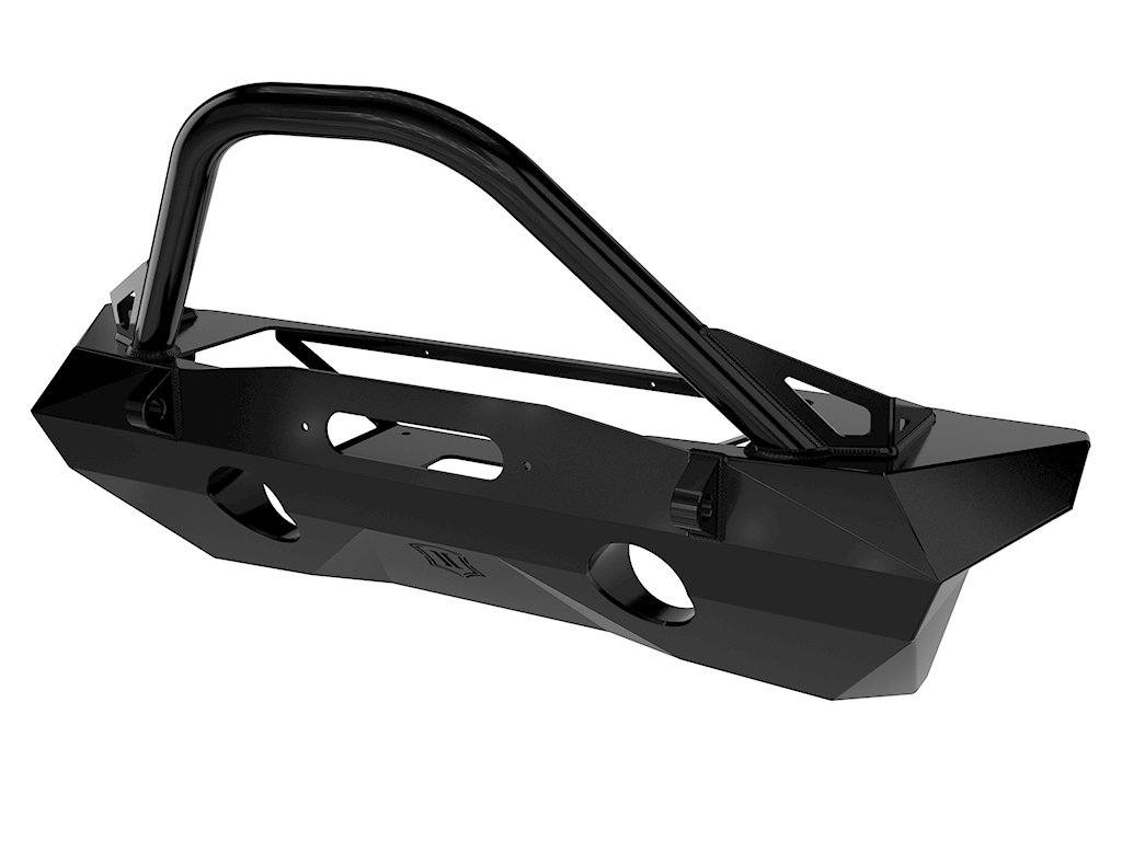 '07-18 Jeep JK Pro Series Winch Mount Front Bumper W/ Bar & Tabs Impact Series Off-Road Armor display