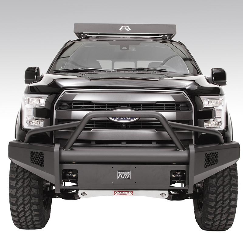 09-22 Ford F150 Elite Black Steel Series Front Bumper Pre-Runner Style Fab Fours display