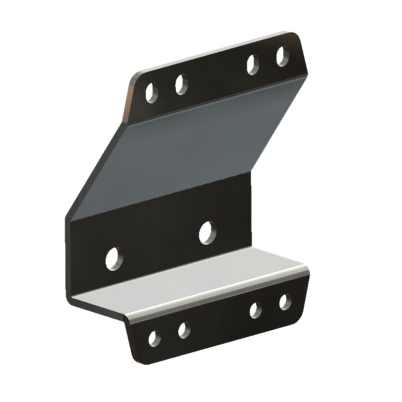 '09-14 Ford Raptor Bedside Rack System-4 Panel Kit Close-up Display of Mounting Bracket 