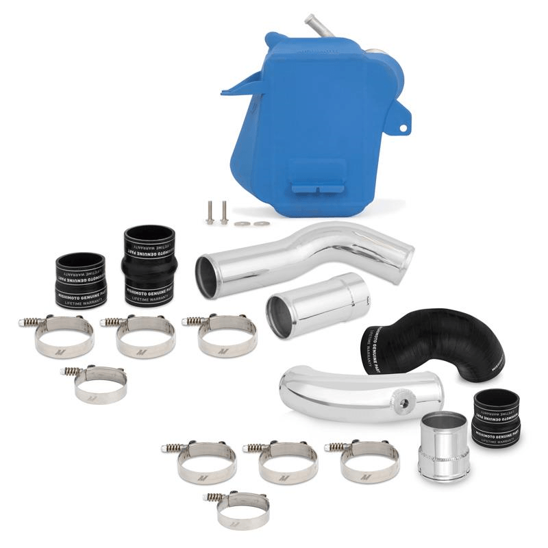 11-22 Ford 6.7L Powerstroke Air to Water Performance Intercooler Kit Performance Products Mishimoto Blue Cooler parts