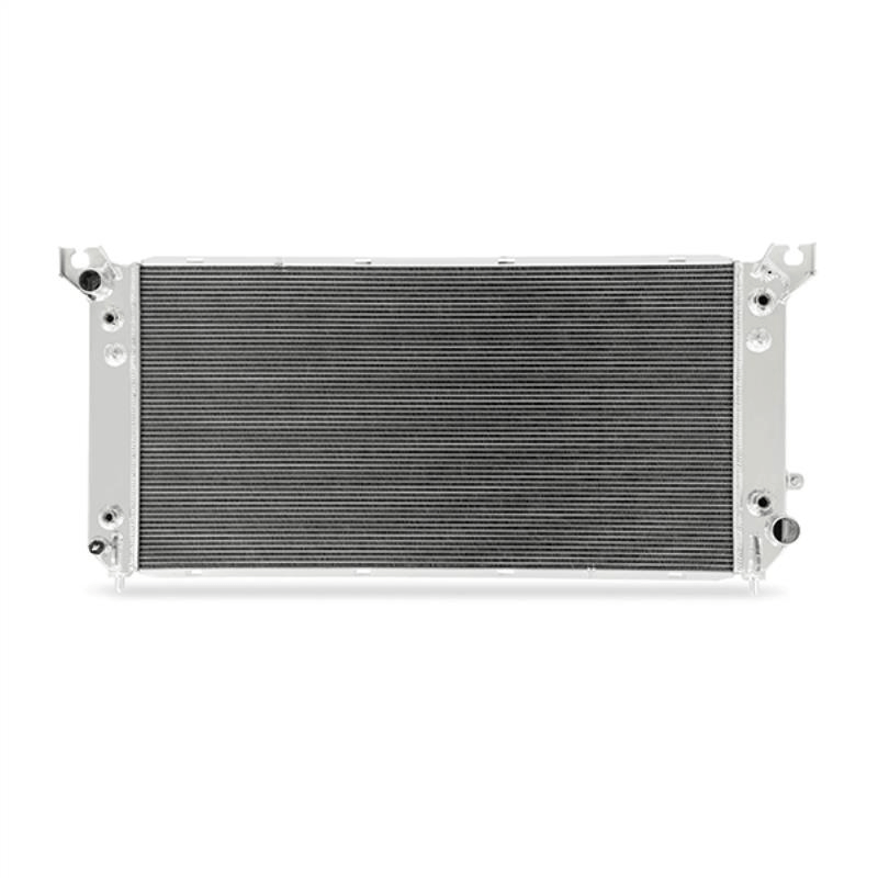 14-18 Chevy 1500 V8 Performance Aluminum Radiator Transmission Cooler Mishimoto (back view)