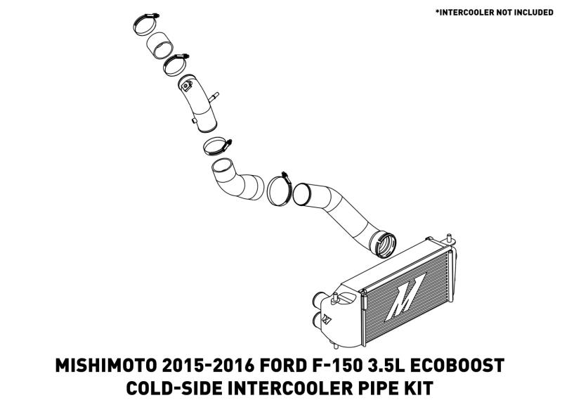 15-16 Ford F150 3.5L Ecoboost Cold-Side Intercooler Pipe Kit Performance Products Mishimoto design