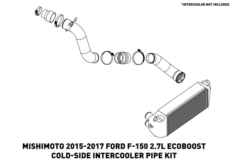 15-17 Ford F150 2.7L Ecoboost Cold-Side Intercooler Pipes Performance Products Mishimoto design