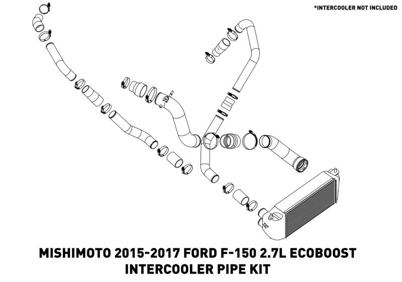 15-17 Ford F150 2.7L Ecoboost Intercooler Pipe Kit Performance Products Mishimoto design