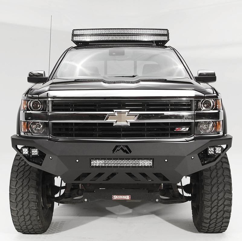'15-19 Chevrolet 2500/3500HD Vengeance Series Front Bumper Fab Fours No Grill Guard Powdercoated display
