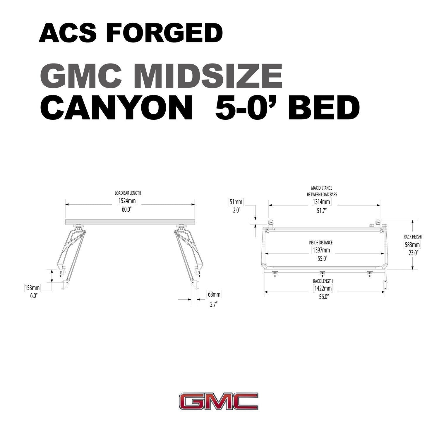 '15-23 Chevy/GMC Colorado/Canyon-ACS Forged Bed Accessories Leitner Designs design