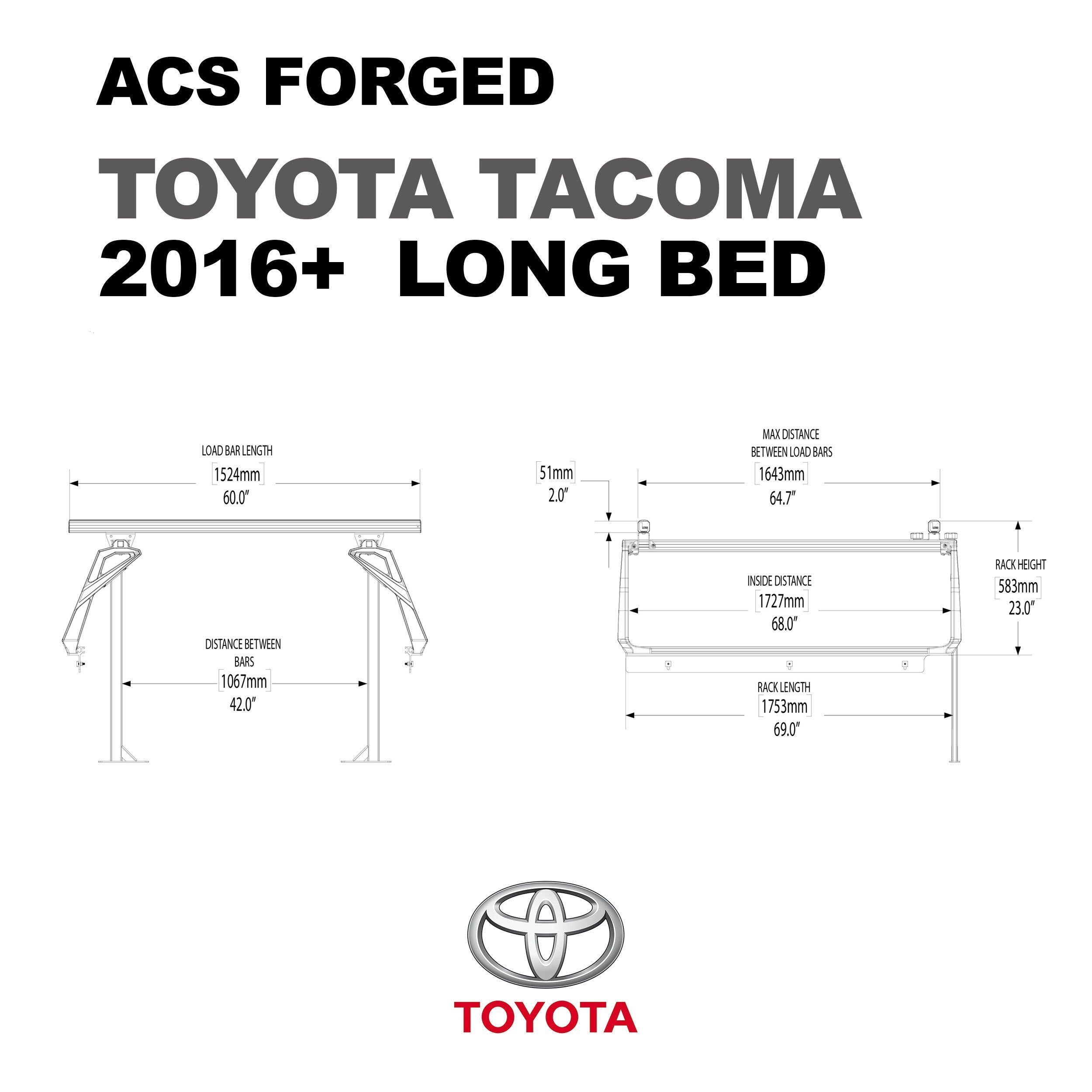 '16-20 Toyota Tacoma-ACS Forged Bed Accessories Leitner Designs design