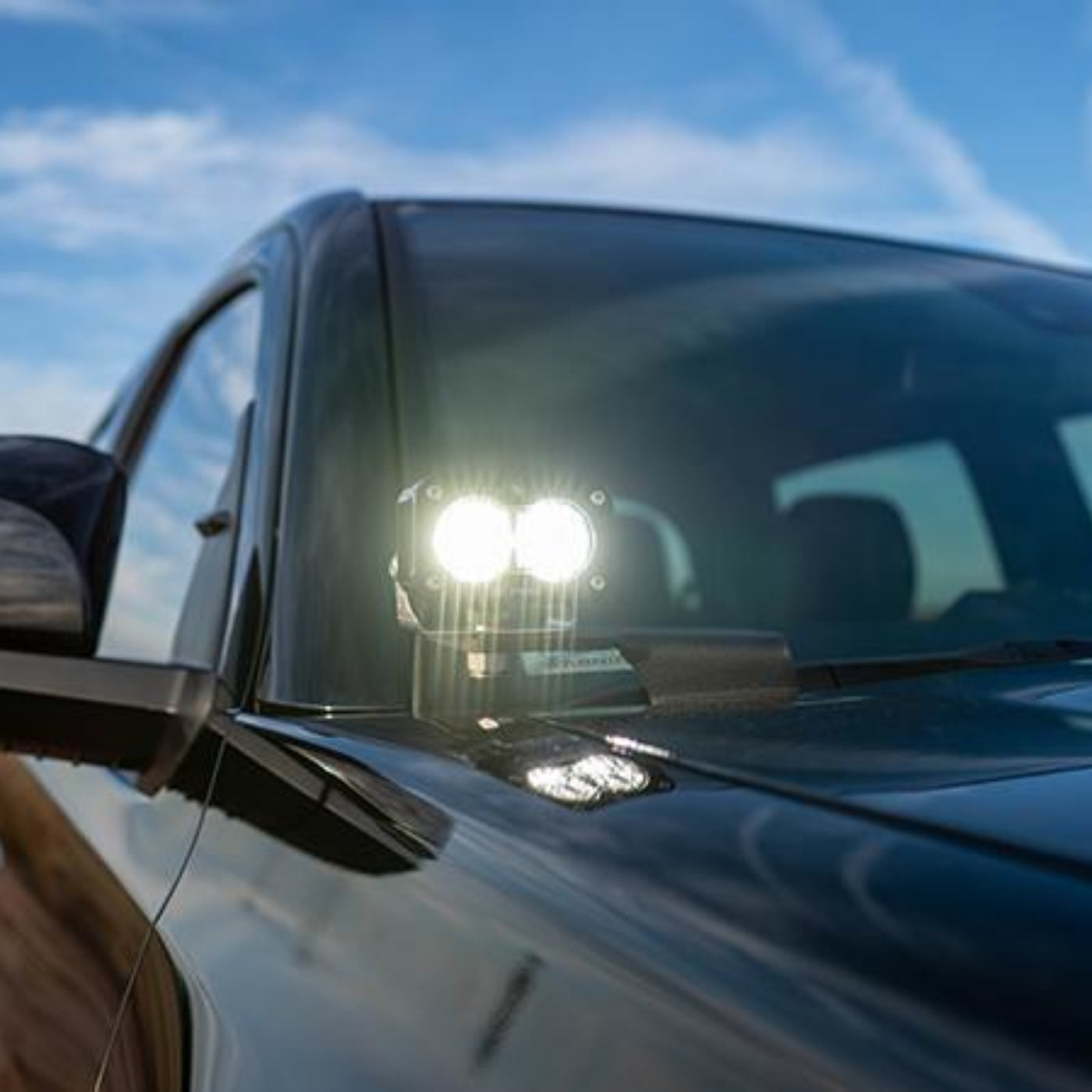 '16-23 Toyota Tacoma SDHQ Built A-Pillar Light Mounts Lighting SDHQ Off Road (front view)