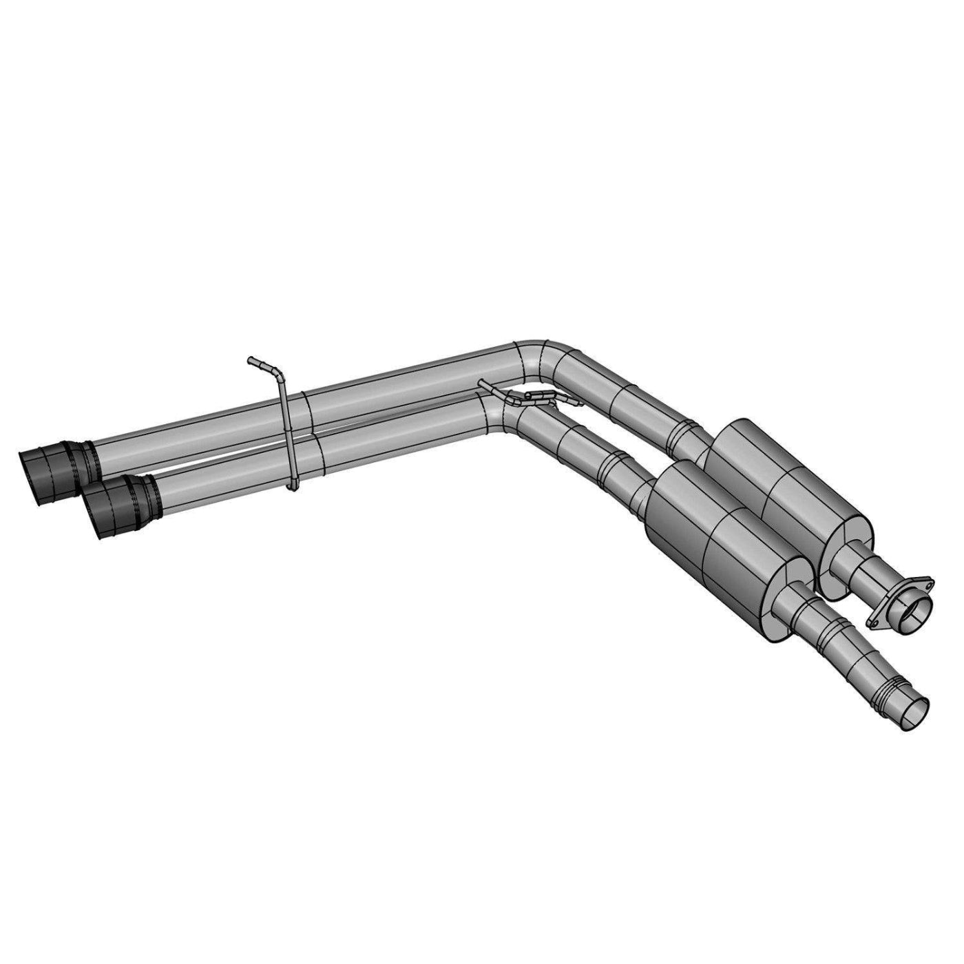 17-20 Ford Raptor Crew Cab Side Exit Cat Back Exhaust Performance Kooks Headers Black Tips design