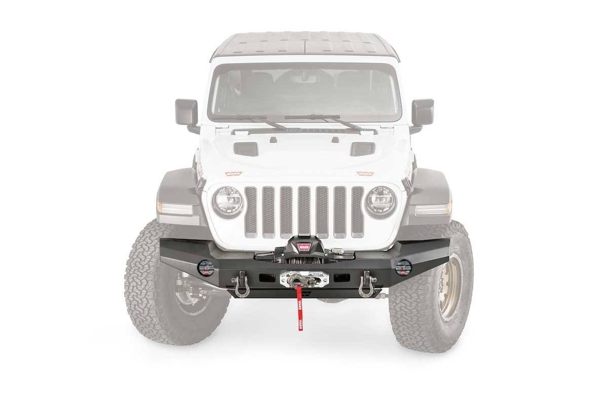 18-23 Jeep JL Elite Series Full Width Bumper Warn Industries (front view)