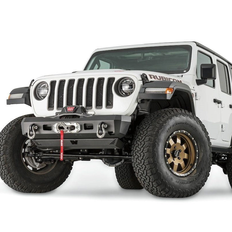 '18-23 Jeep JL Elite Series Stubby Bumper Without Bullbar Warn Industries display