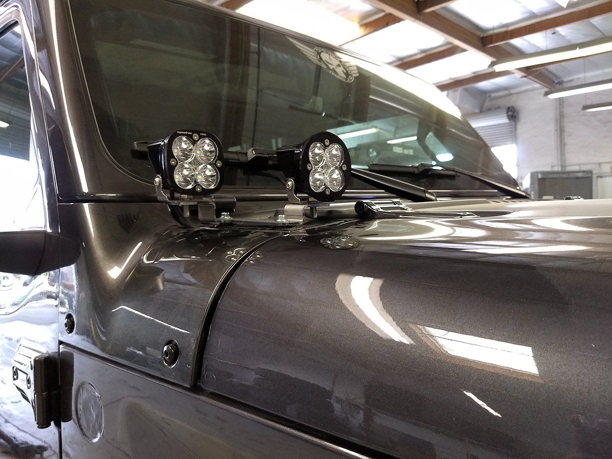 '18-Current Jeep JL Wrangler Cowl Mount / Dual A-Pillar Mount Kit Lighting Baja Designs 