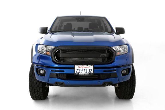 '19-23 Ford Ranger Raptor Style Fenders-3.5" Bulge Fiberglass Fiberwerx (front view)