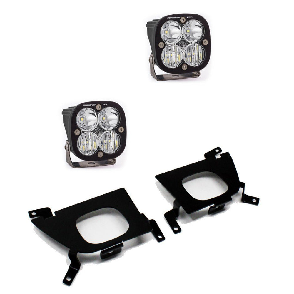 '20-22 Chevy 2500/3500 Fog Light Kit Lighting Baja Designs Clear (White) Display of Included Parts 