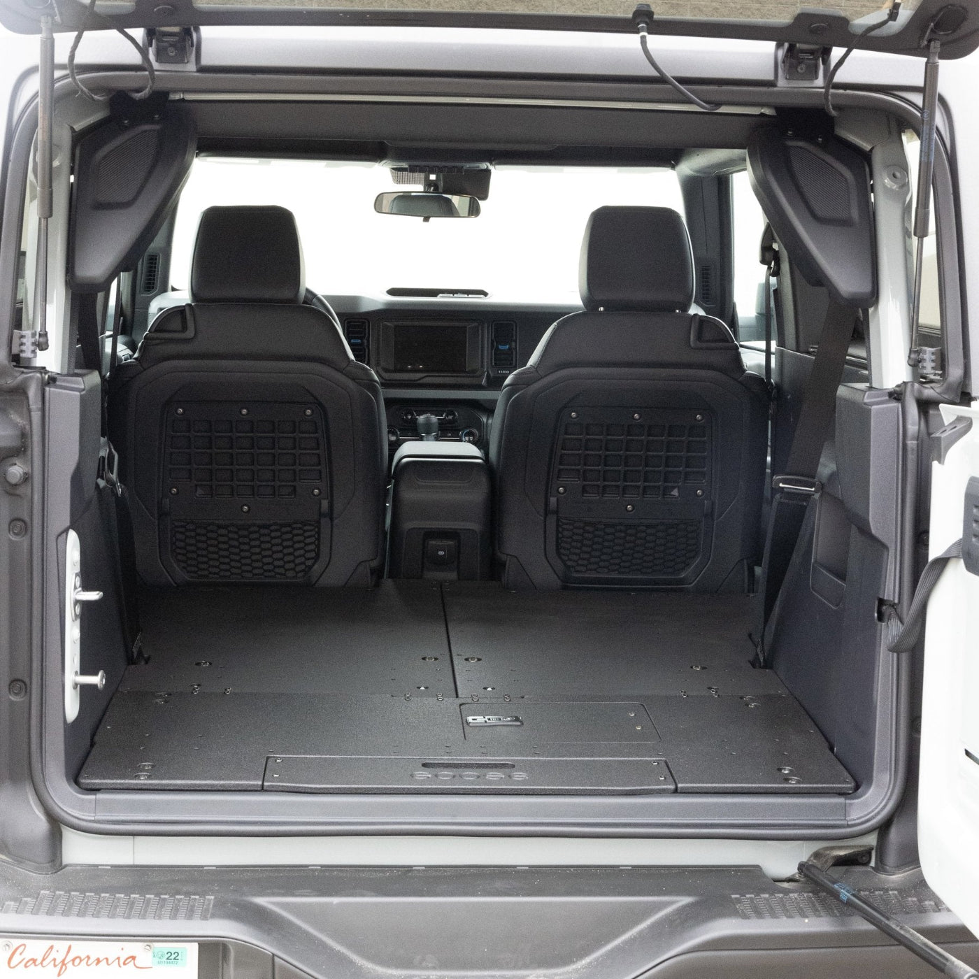 '21-23 Ford Bronco 2 Door Goose Gear Stealth Sleep Package display in vehicle 