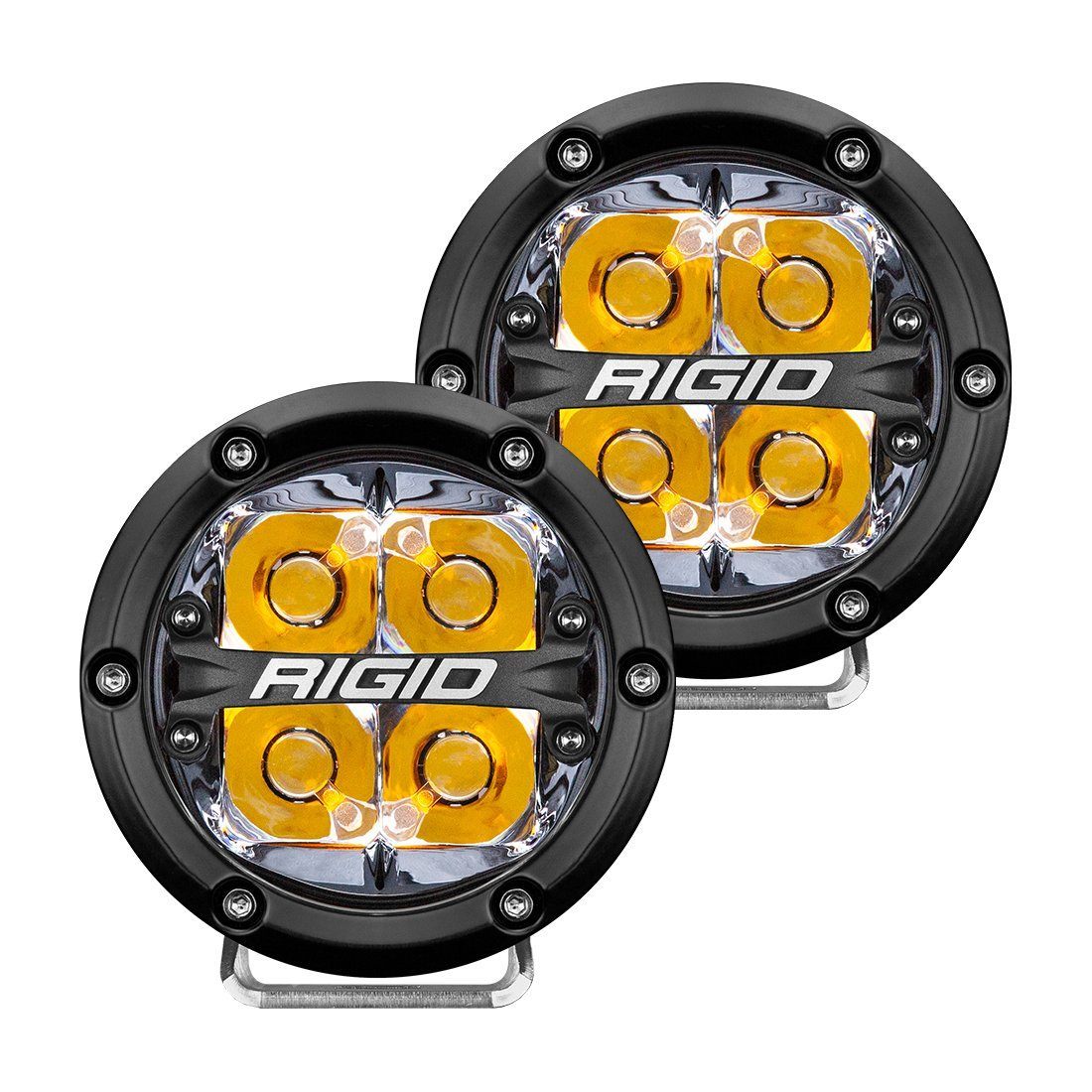 360 Series 4" LED OE Off-Road Fog Light Pair Lighting Rigid Industries Amber Spot display
