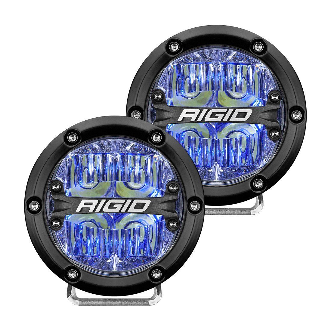 360 Series 4" LED OE Off-Road Fog Light Pair Lighting Rigid Industries Blue Drive display