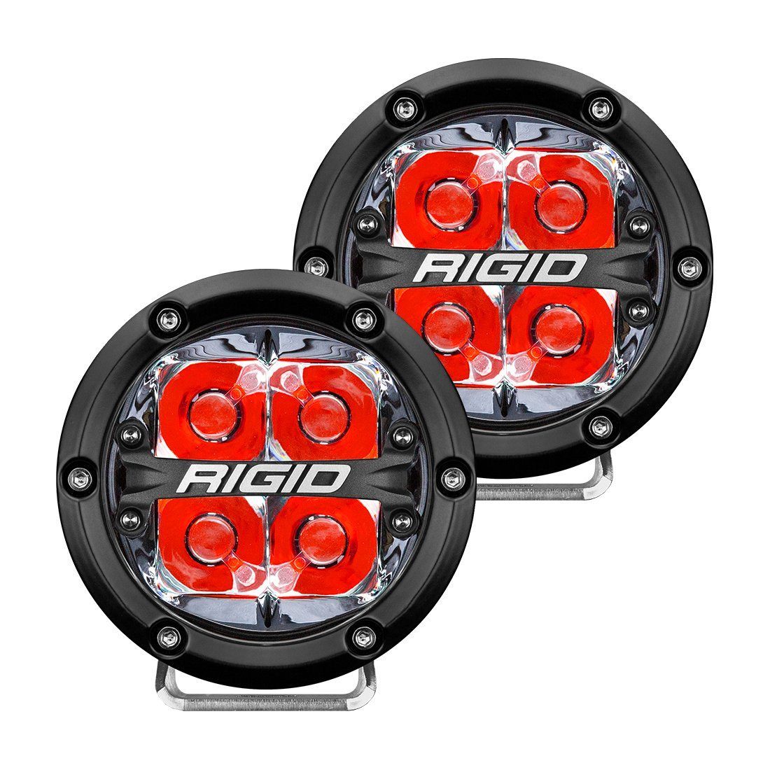 360 Series 4" LED OE Off-Road Fog Light Pair Lighting Rigid Industries Red Spot individual display