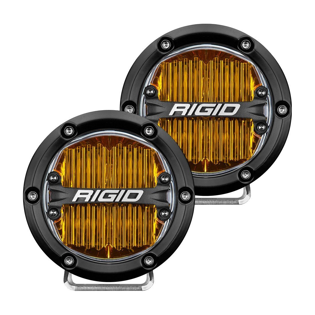 360 Series 4" SAE J583 OE Fog Light | Pair Lighting Rigid Industries Selective Yellow 