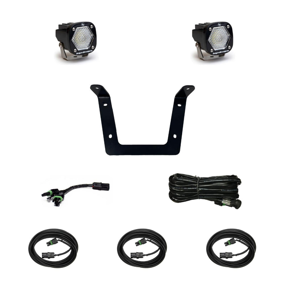 '19-22 Mercedes Sprinter Van Baja Designs Dual S1 Reverse Kit Display of Included Parts