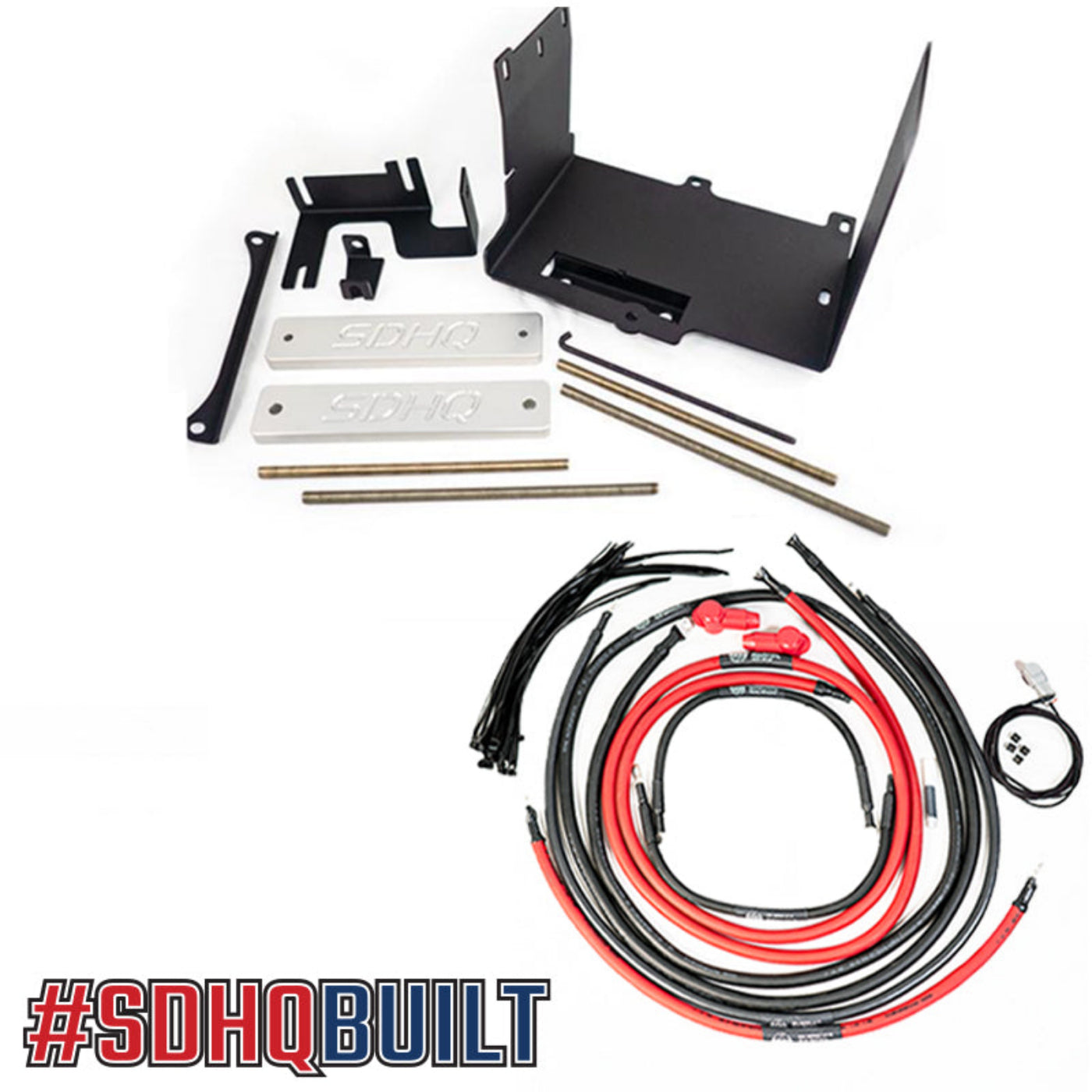 '10-24 Toyota 4Runner SDHQ Built "Build your Own" Dual Battery Kit display of included components