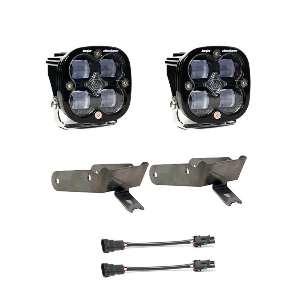 '99-10 Ford Super Duty Fog Pocket Kit Lighting Baja Designs Sports Model Display of Included Parts 