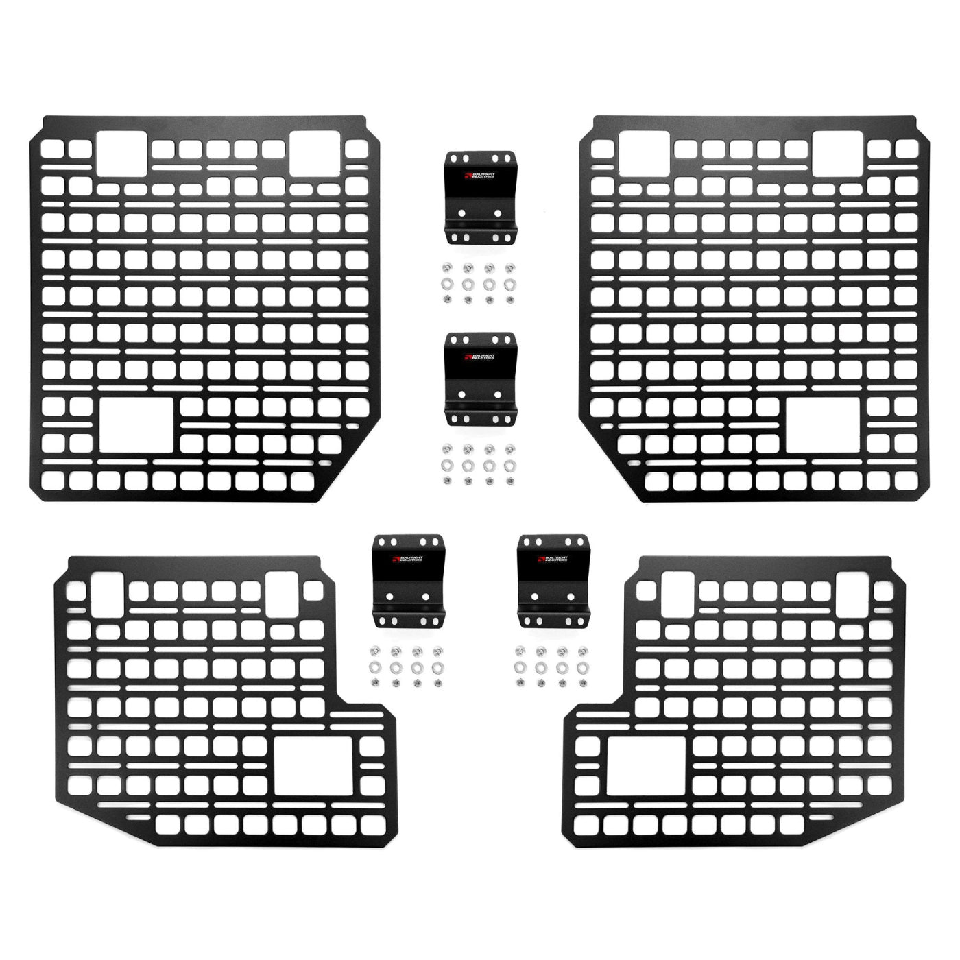 '09-14 Ford F150 Builtright Bedside Rack System-4 Panel Kit Display of Included Parts 