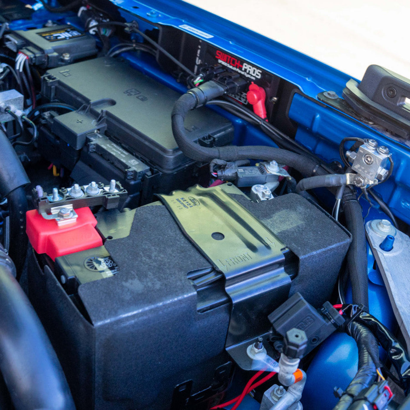 '21-25 Ford Bronco/Bronco Raptor SDHQ Built Billet Battery Terminal Kit installed 