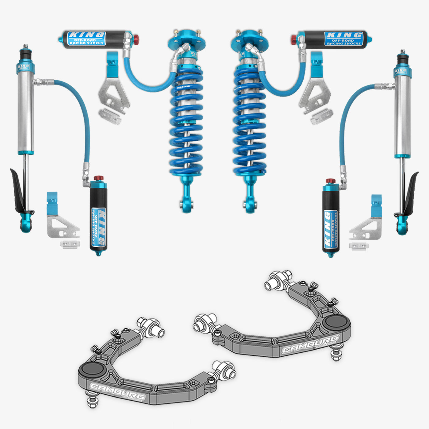 '22-23 Toyota Tundra King 2.5 RR Coilovers & Rear Shocks w/ Upper Arms & Trailing Arm Combo Kit