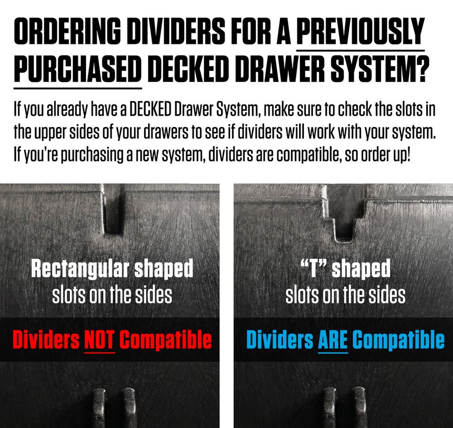 Decked Drawer Dividers descriptions