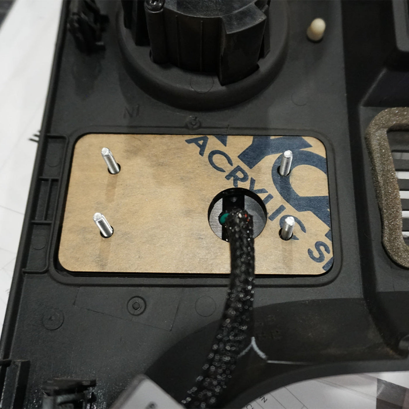 2009-2014 SDHQ Built Ford F150 Switch Pros Keypad 9100 Mount installed back view