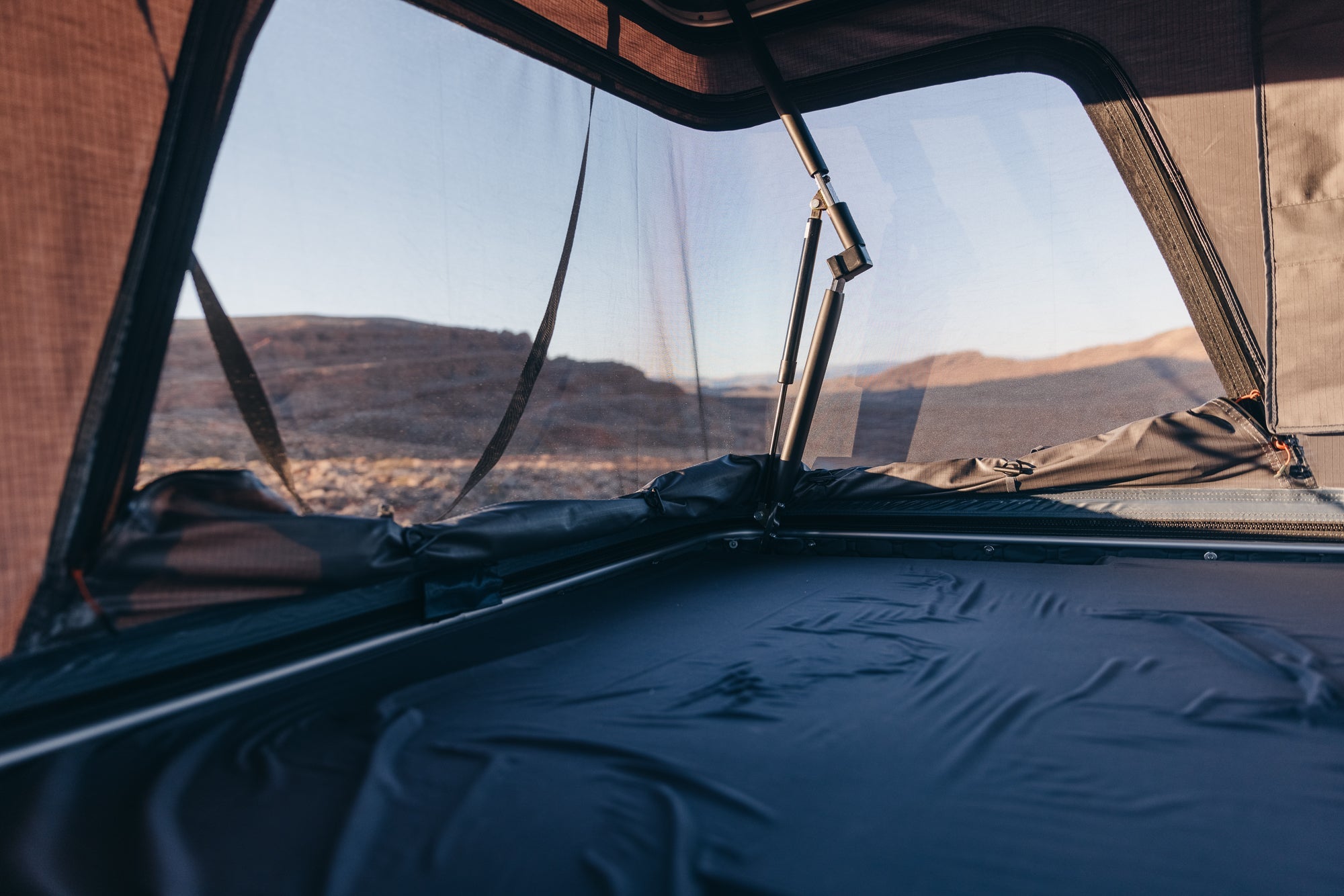 The Rambler Hardshell Rooftop Tent Roam Adventure Co. (interior view)