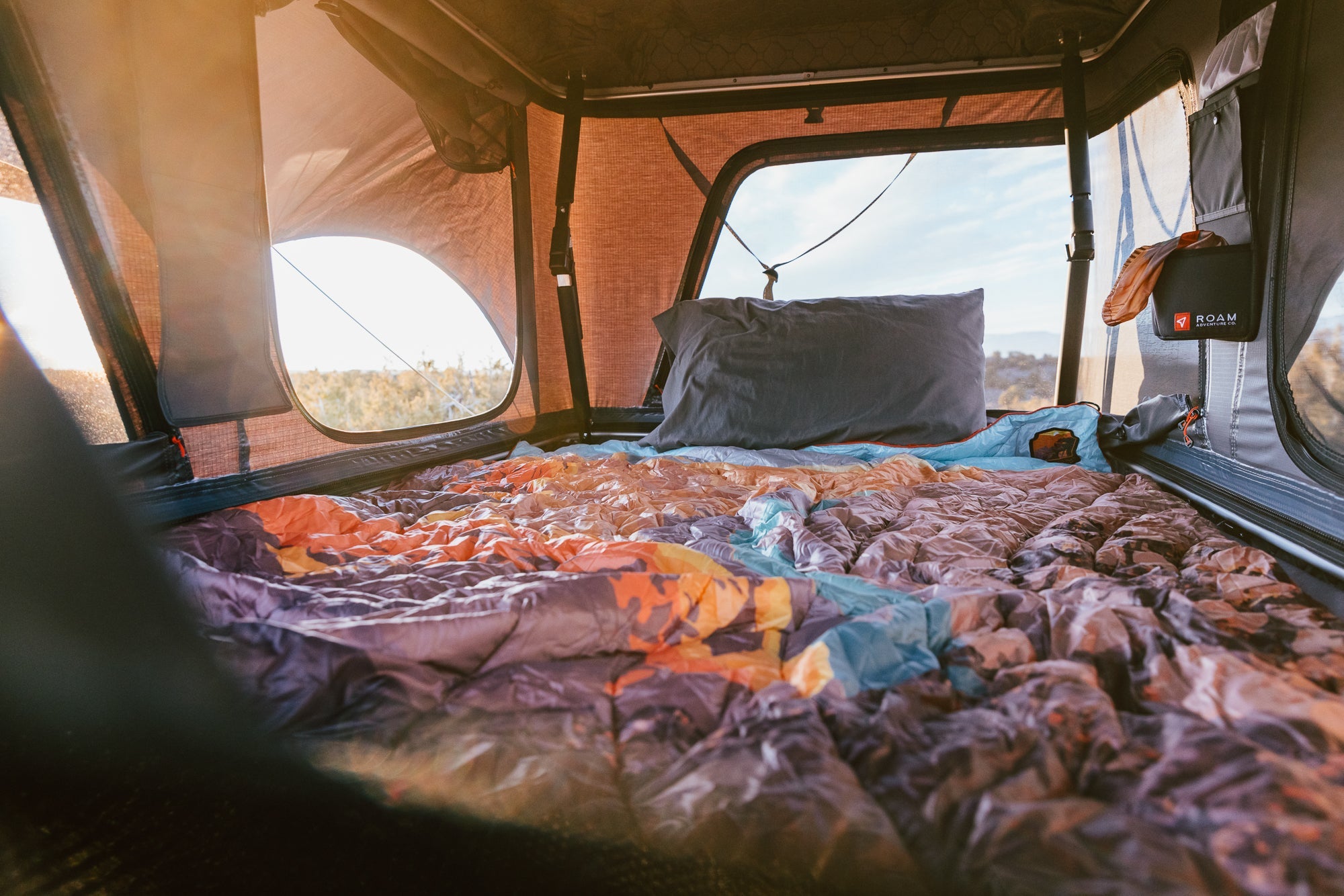 The Rambler Hardshell Rooftop Tent Roam Adventure Co. (interior view)