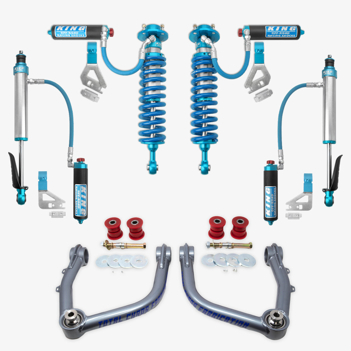 '22-23 Toyota Tundra King 2.5 RR Coilovers & Rear Shocks w/ Upper Arms & Trailing Arm Combo Kit parts