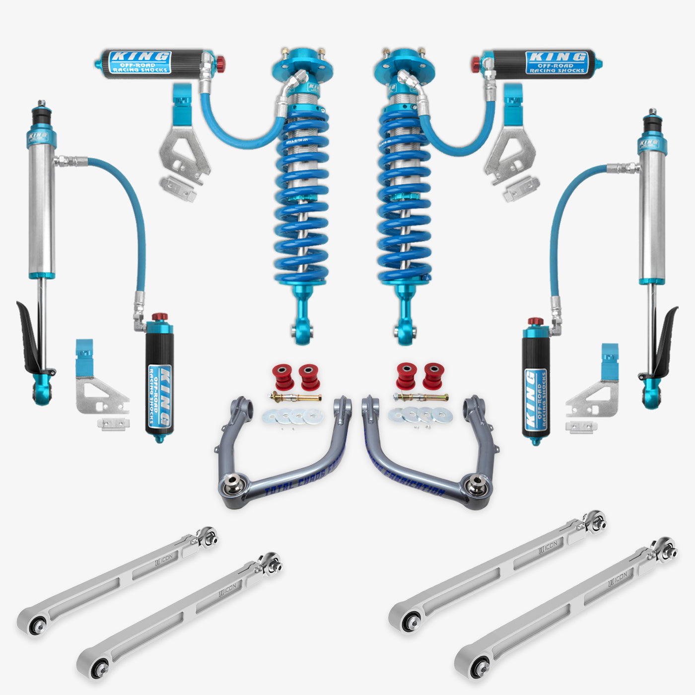 '22-23 Toyota Tundra King 2.5 RR Coilovers & Rear Shocks w/ Upper Arms & Trailing Arm Combo Kit parts