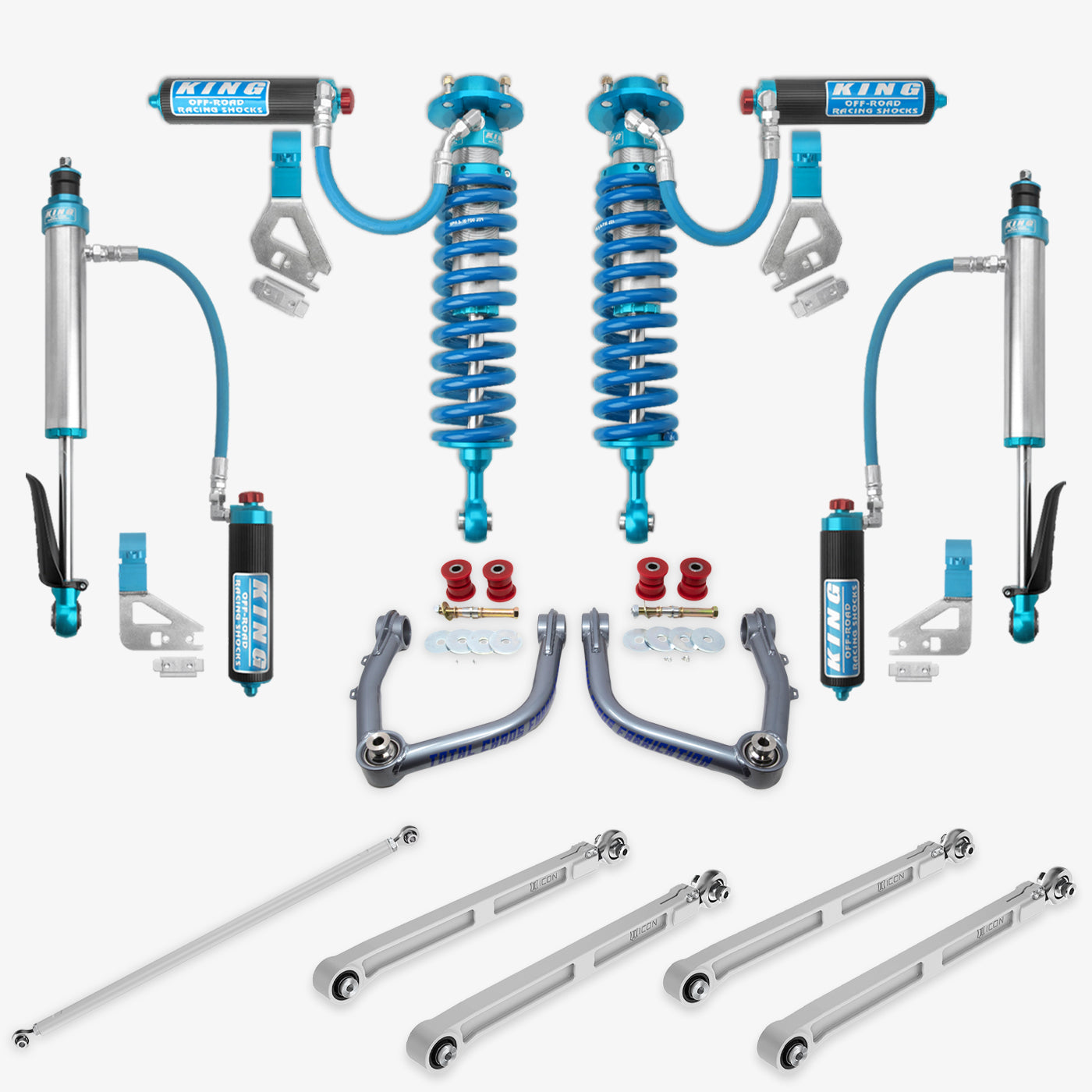 '22-23 Toyota Tundra King 2.5 RR Coilovers & Rear Shocks w/ Upper Arms & Trailing Arm Combo Kit parts