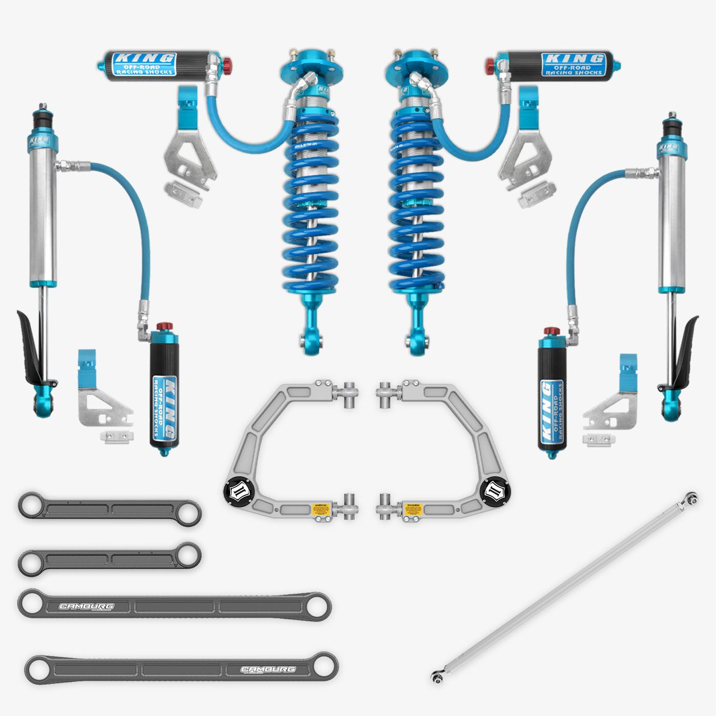 '22-23 Toyota Tundra King 2.5 RR Coilovers & Rear Shocks w/ Upper Arms & Trailing Arm Combo Kit parts