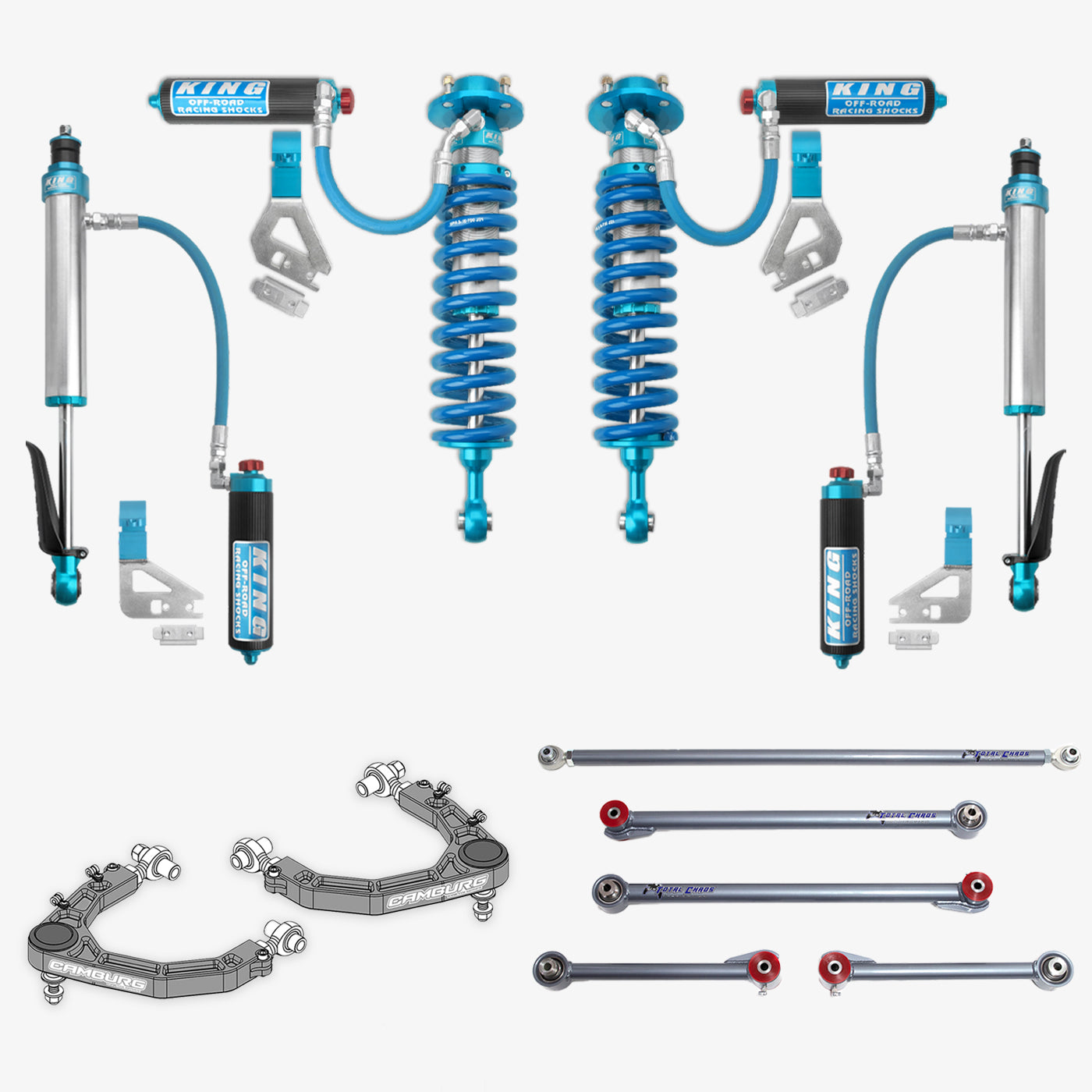 '22-23 Toyota Tundra King 2.5 RR Coilovers & Rear Shocks w/ Upper Arms & Trailing Arm Combo Kit