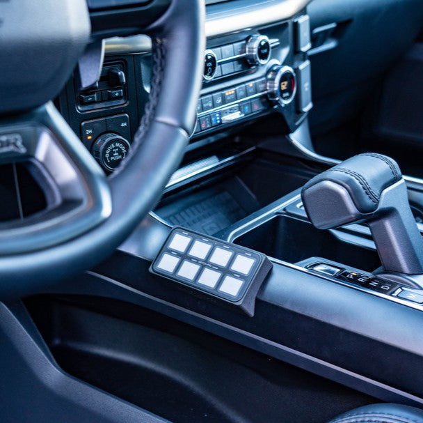 '21-23 Ford Raptor SDHQ Built Switch-Pros SP-9100 Flow Through Center Console Keypad Mount