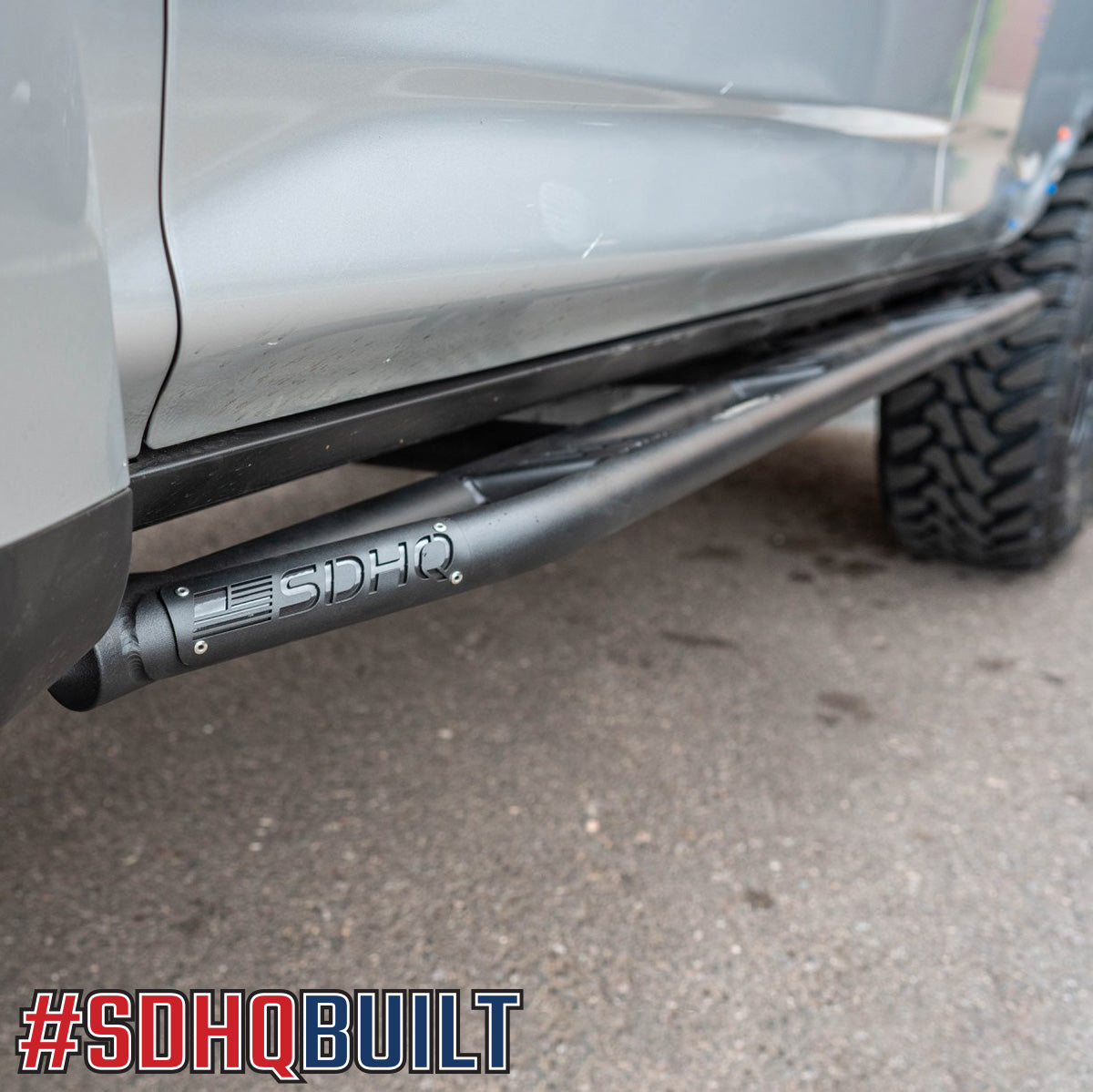 '03-23 Toyota 4Runner Built Rock Sliders Protection SDHQ Off Road close-up