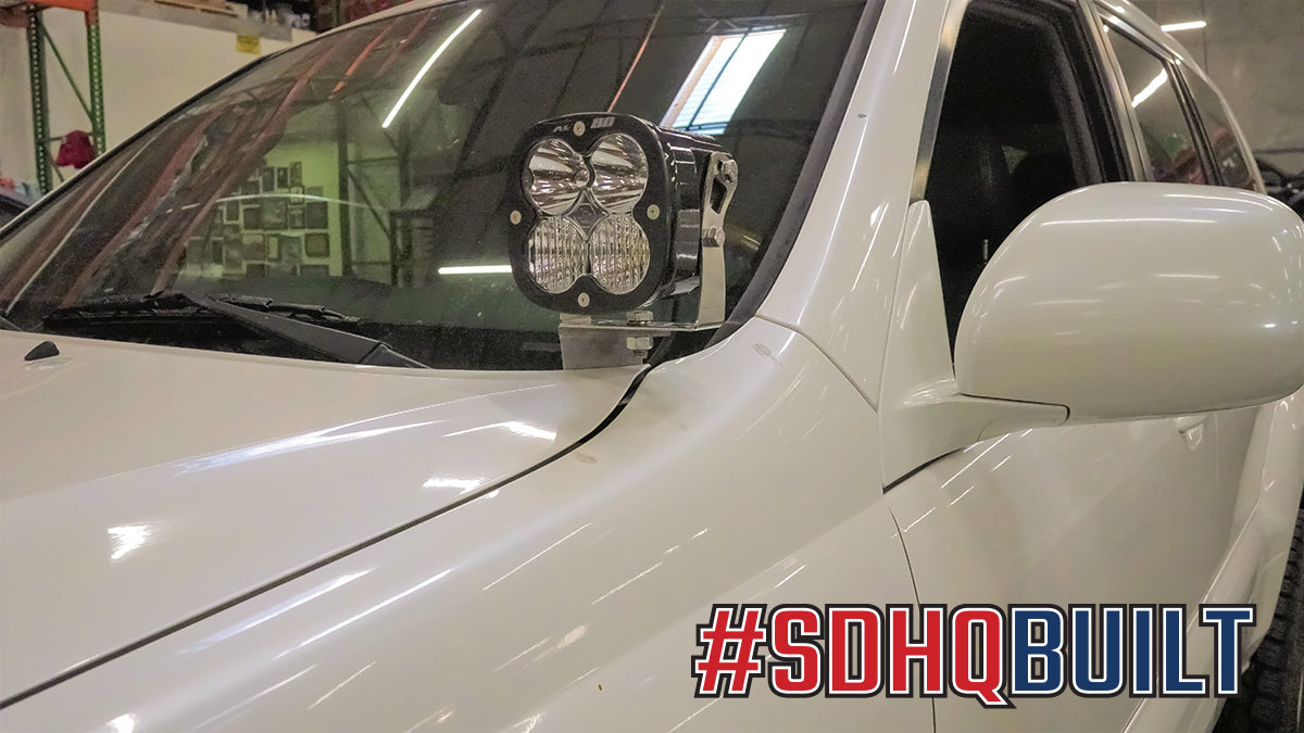 '03-09 Lexus GX470 SDHQ Built A-Pillar Light Mounts display
