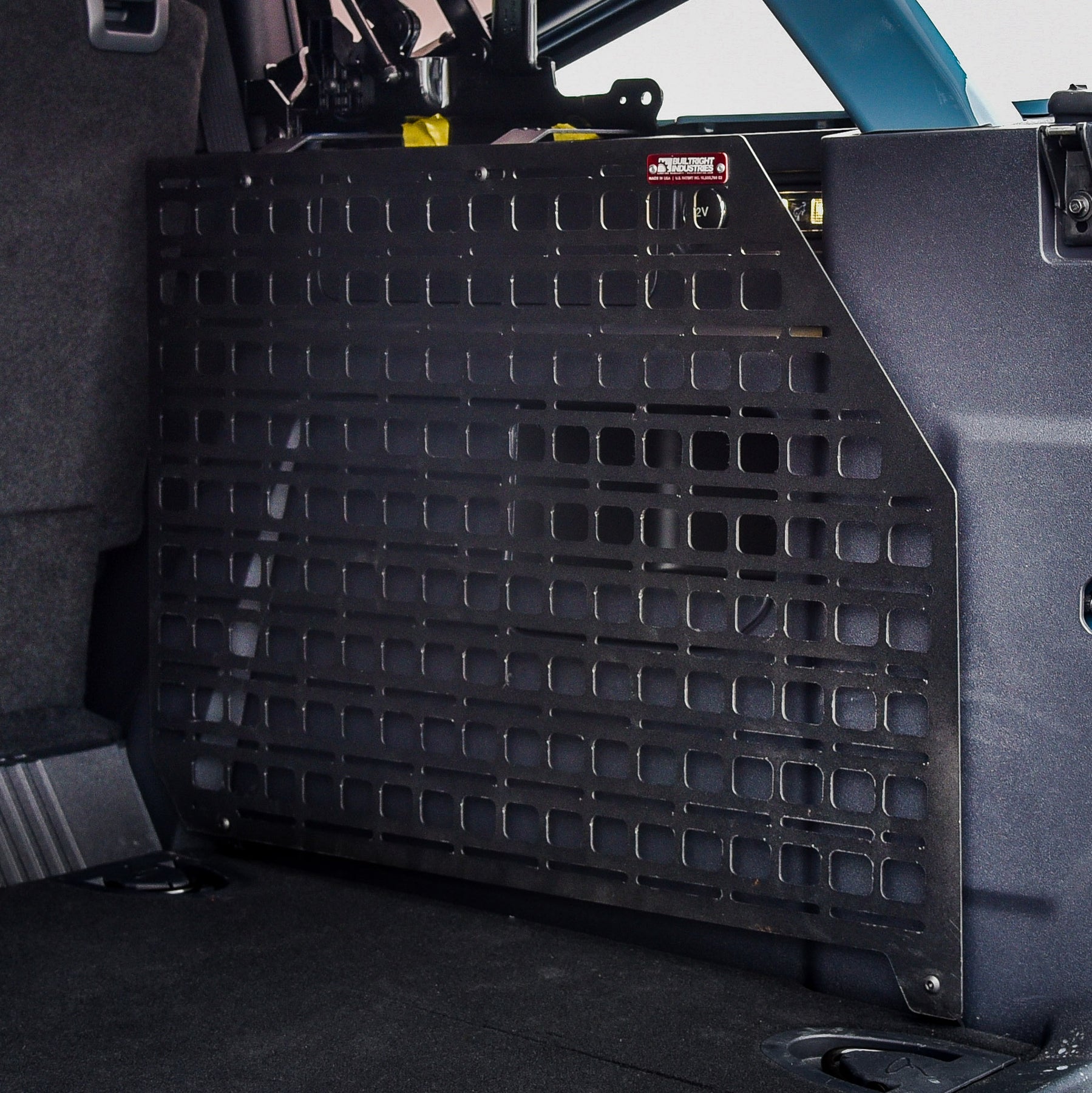 '21-24 Ford Bronco 4-Door Builtright Industries Molle Compatible Cargo Panel-Full Kit Display in Vehicle 