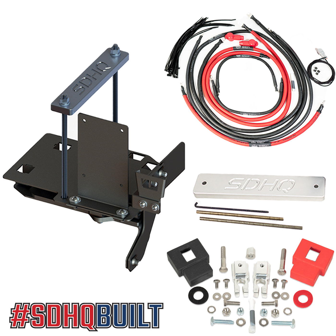 '07-21 Toyota Tundra SDHQ Built "Build your Own" Dual Battery Kit display of included components