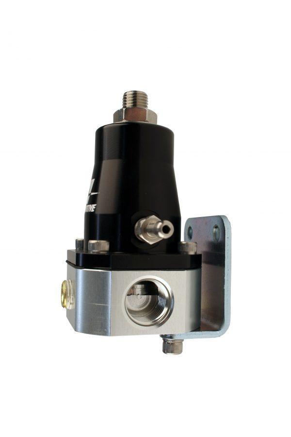 Compact Regulator Regulator Aeromotive Inc. x2 ORB-06 Inlet/Outlet and x1 ORB-06 return port Silver/Black 