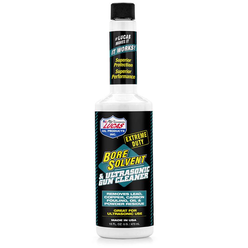 Extreme Duty Bore Solvent 16oz. Oils and Grease Lucas Oil display