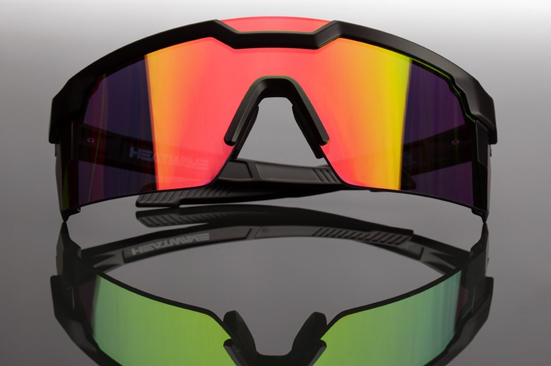 Future Tech Black Frame Sunglasses - Savage Spectrum Lens Sunglasses Heatwave