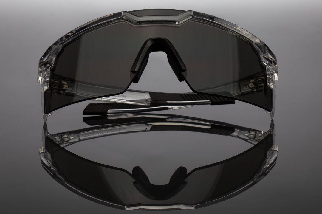Future Tech Clear Frame Sunglasses - Black Lens Sunglasses Heatwave